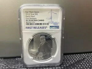 2018 スター ウォーズ クラシック NGC PF 70 ニウエ 1オンス シルバー $2 ダースモール 初回リリース|WORLD RESOURCE【KING店】