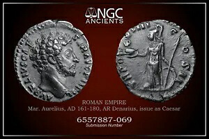 マルクス アウレリウス カエサル 古代コイン NGC XF。 AR デナリウス AD 161 ～ 180。 A1262｜WORLD RESOURCE【KING店】