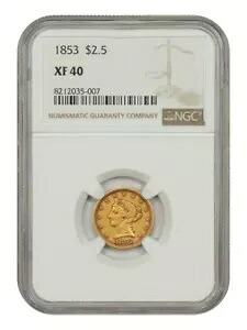 1853 $2.50 NGC XF40 - リバティヘッド $2.5｜WORLD RESOURCE【KING店】
