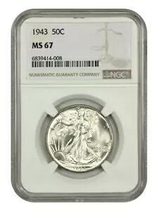 1943 50C NGC MS67 - ウォーキング リバティ ハーフダラー｜WORLD RESOURCE【KING店】