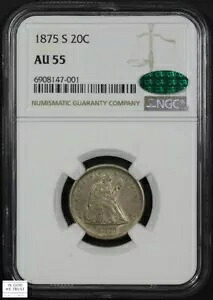 1875 S シルバー 20 セント ピース 20C NGC AU 55 CAC｜WORLD RESOURCE【KING店】