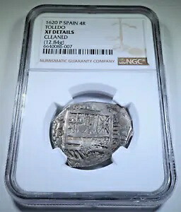 NGC XF 1620 日付付き 4 レアレス 1600 年代 アンティーク スペイン コロニアル シルバー パイレーツ コブ コイン｜WORLD RESOURCE【KING店】