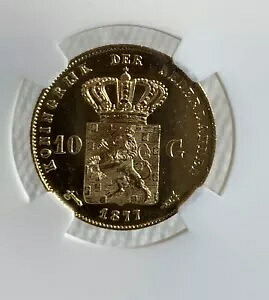 1877 オランダ 10G 金貨 NGC MS63｜WORLD RESOURCE【KING店】
