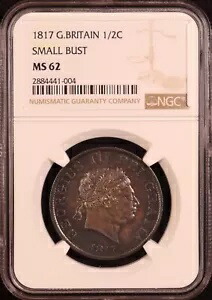 1817年イギリス「ジョージ3世」シルバーハーフクラウン -NGC MS62 - 絶妙な調色！｜WORLD RESOURCE【KING店】