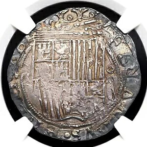 スペイン。フェルディナンドとイザベラ、1474-1504、シルバー 4 レアル、セビリア、NGC AU53｜WORLD RESOURCE【KING店】
