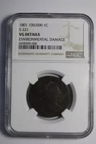 1801 100/000 S 221 ラージ セント VG 詳細 NGC｜WORLD RESOURCE【KING店】