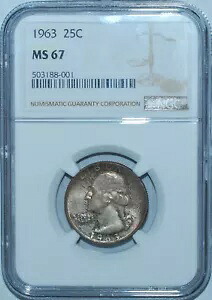 1963 NGC MS67 ワシントン クォーター アルバム トーン｜WORLD RESOURCE【KING店】
