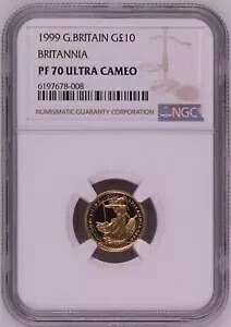 NGC PF70 イギリス イギリス 1999 ブリタニア 金貨 1/10オンス 10ポンド｜WORLD RESOURCE【KING店】