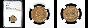1863 1C NGC MS62 インディアンヘッドセント|WORLD RESOURCE【KING店】
