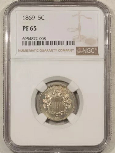 1869 プルーフ シールド ニッケル - NGC PF-65、宝石プルーフ!|WORLD RESOURCE【KING店】
