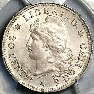 1883/2 PCGS MS 64 アルゼンチン 20 センタボス インバーテッド 2 コイン POP 1/0 (24111901C)｜WORLD RESOURCE【KING店】 255,420円