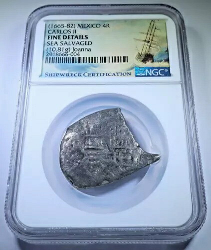 NGC ジョアンナ難破船 1600 年代 メキシコ シルバー 4 レアレス 本物のスペイン 4R コブ コイン｜WORLD RESOURCE【KING店】
