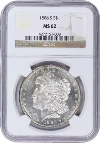 1886-S モーガン シルバー ダラー MS62 NGC｜WORLD RESOURCE【KING店】