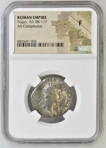 ローマ帝国 トラヤヌス AD 98-117 AR シストフォラス NGC F *006｜WORLD RESOURCE【KING店】