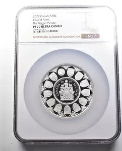 2022 カナダ 50 セント銀の国章 拡大画像 PF70 UCAM NGC *7315｜WORLD RESOURCE【KING店】