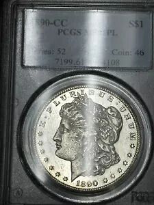 1890-CC モーガン シルバー ダラー NGC MS61 プルーフライク オールド PCGS ホルダー PQ++