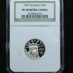1997-W 1/4 オンス $25 プラチナ アメリカン イーグル プルーフ コイン NGC PF 70 UCAM｜WORLD RESOURCE【KING店】
