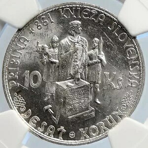1944 スロバキア共和国 プリンス プリビナ シルバー 10 コルン スロバキア コイン NGC i105756｜WORLD RESOURCE【KING店】