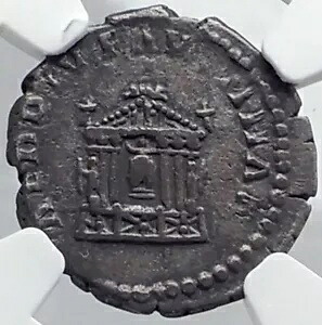 Diva FAUSTINA I Senior TEMPLE 古代 141AD シルバー 本物のローマ コイン NGC i81756｜WORLD RESOURCE【KING店】
