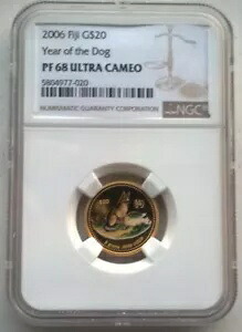 フィジー 2006 戌年 20 ドル NGC PF68 金貨、プルーフ｜WORLD RESOURCE【KING店】