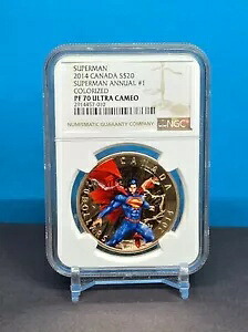 2014 カナダ $20 - スーパーマン年間 #1 NGC PF70 UC 1オンスの美しい色合いのシルバー コイン|WORLD RESOURCE【KING店】
