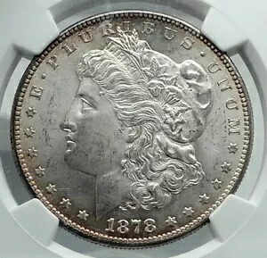1878 アメリカ合衆国 シルバー モーガン 米ドル コイン EAGLE NGC MS i78872|WORLD RESOURCE【KING店】