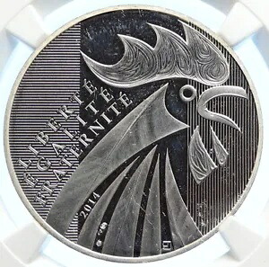 2014 フランス貨幣記号ルースター プルーフ シルバー 10 ユーロ NGC コイン i106789｜WORLD RESOURCE【KING店】