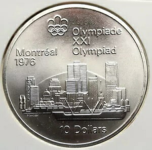 1973 カナダ クイーン エリザベス 2 世 オリンピック モントリオール シティ シルバー $10 コイン NGC i106466｜WORLD RESOURCE【KING店】