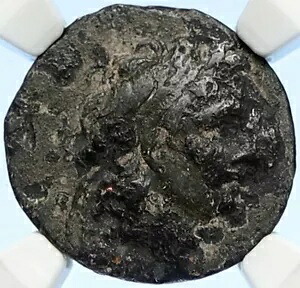トリフォン 148BC 本物の古代セレウキッド ギリシャ コイン マケドニア ヘルメット NGC i106733｜WORLD RESOURCE【KING店】
