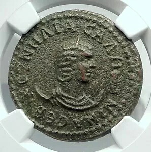 サロニーナ ガリエヌスの妻 サイド パンフィリア 古代ローマ コイン アポロ NGC i78447｜WORLD RESOURCE【KING店】 245,850円