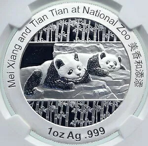 2014 中国公式 1 オンス シルバー ミント メダル コイン パンダ スミソニアン NGC コイン i86660|WORLD RESOURCE【KING店】