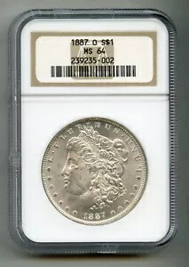 1887 O モーガン シルバー ダラー NGC MS 64