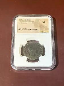 238-244AD 希少な古代ローマ帝国ゴルディアン 3 世 AE セステルティウス コイン
