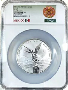 2024 メキシコ シルバー リベルタード 5 オンザス NGC リバース PF 70 ファースト リリース レア プルーフ｜WORLD RESOURCE【KING店】