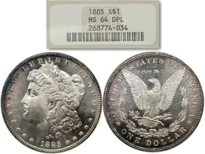 素敵な 1885 モーガン $1 シルバー ダラー NGC MS-64 DPL オールド ホルダー ディープ プルーフ ライク dmpl|WORLD RESOURCE【KING店】