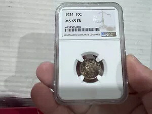 トーンド 1924 P フィラデルフィア マーキュリー ダイム NGC MS65 FB フルバンド (DBJ) 234,135円