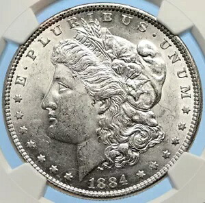 1884 P アメリカ合衆国 シルバー モーガン 米ドル コイン EAGLE NGC i97846