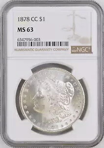 1878-CC モーガン シルバー ダラー - NGC MS63 - 見事なブラスト ホワイト カーソン シティ! PQ+ 237,600円