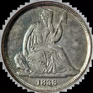 1838-O シーテッド リバティ ダイム スターなし NGC VF35 ナイス ストライク｜WORLD RESOURCE【KING店】 237,600円