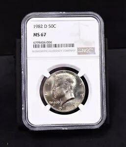 1982-D ケネディ ハーフダラー - NGC MS67 (#50422-L)