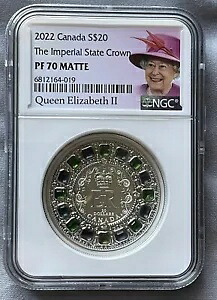 2022 $20 カナダ 1オンス シルバー プルーフ NGC PF70 クイーン エリザベス インペリアル ステート クラウン｜WORLD RESOURCE【KING店】