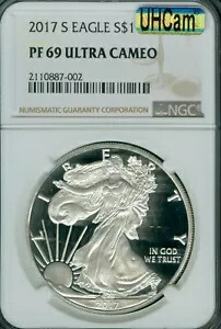 2017 S ホワイトラベル アメリカン シルバー イーグル NGC PF69 MAC UHCAM スポットレス 非常に希少です。