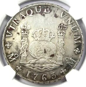 1763 メキシコ ピラー ドル 8 レアル銀貨 (8R) - 認定 NGC AU 詳細|WORLD RESOURCE【KING店】