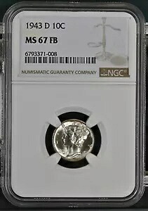 1943 D マーキュリー ダイム NGC MS67 FB|WORLD RESOURCE【KING店】