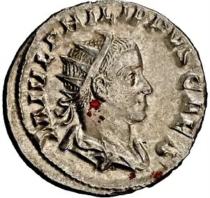 古代ローマの銀貨フェリペ 2 世 247-249 AD AR ダブル デナリウス ローマ NGC MS｜WORLD RESOURCE【KING店】
