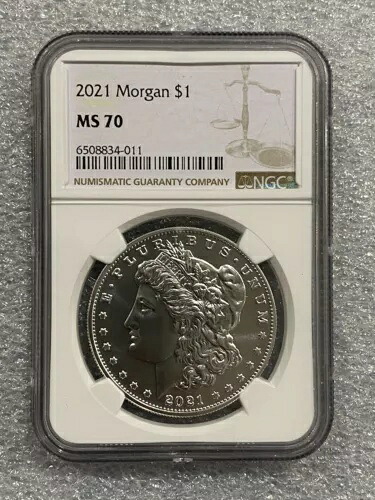 2021 モーガン シルバー ドル .999 ファイン NGC MS70 ~~ PRISTINE ~~｜WORLD RESOURCE【KING店】