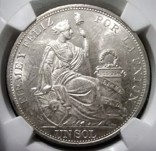 `1895-TF ペルー ワン ソル銀貨 -NGC MS61｜WORLD RESOURCE【KING店】