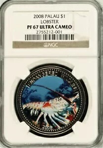 2008 ロブスター海洋生物保護、パラオ - NGC PF67 - トップ ポップ ?? ウルトラ カメオ｜WORLD RESOURCE【KING店】