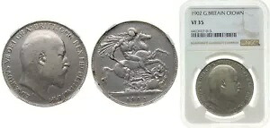 イギリス 1902 1 クラウン シルバー (.925) NGC VF 35｜WORLD RESOURCE【KING店】