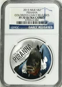 2013 ピラニア カラーライズド ニウエ $2 NGC PF 70 ウルトラ カメオ 初期リリース｜WORLD RESOURCE【KING店】